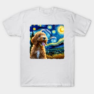 Starry Lagotto Romagnolo Portrait - Dog Portrait T-Shirt